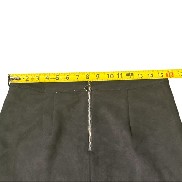 NWT THML  SZ L Boho Hippie Embroidered Suede Like Skirt  Festival 60s Coachella - Picture 7 of 8